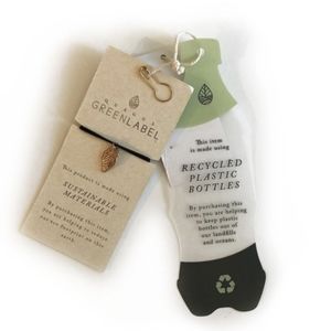 Quagga Green Label Cord Bracelet with Gold Tone Leaf Charm